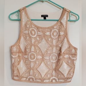 Express Sequin Cropped Top